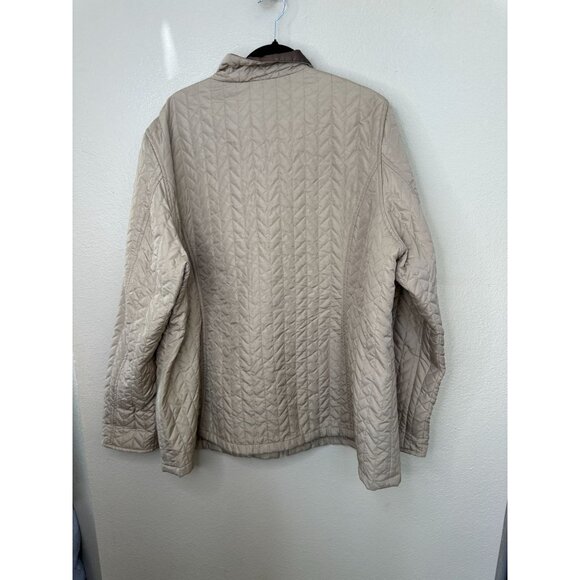 Weather Tamer womens Tan Jacket 2x quilted collared zipper pockets polyester - Picture 6 of 7